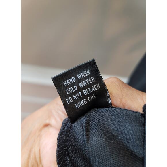 Casting Girl Dress Women Large Black Sleeveless High Low Sheer Evening Formal - Picture 11 of 13